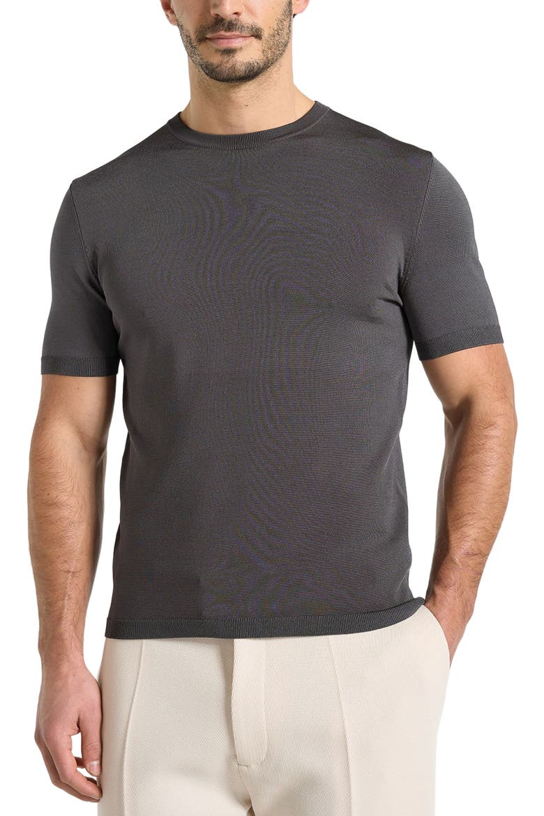 Ellis Luxe Knitted T-Shirt, Alternate, color, Grey