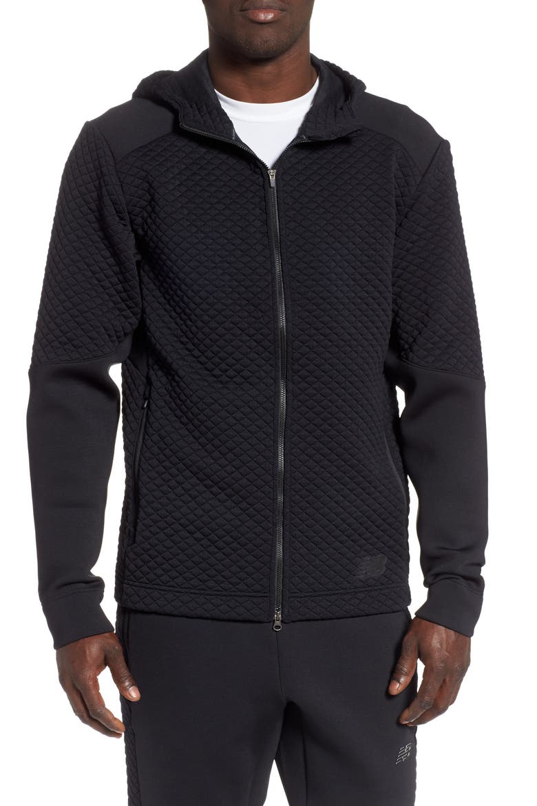 Heat Loft Zip Hoodie, Main, color, BLACK
