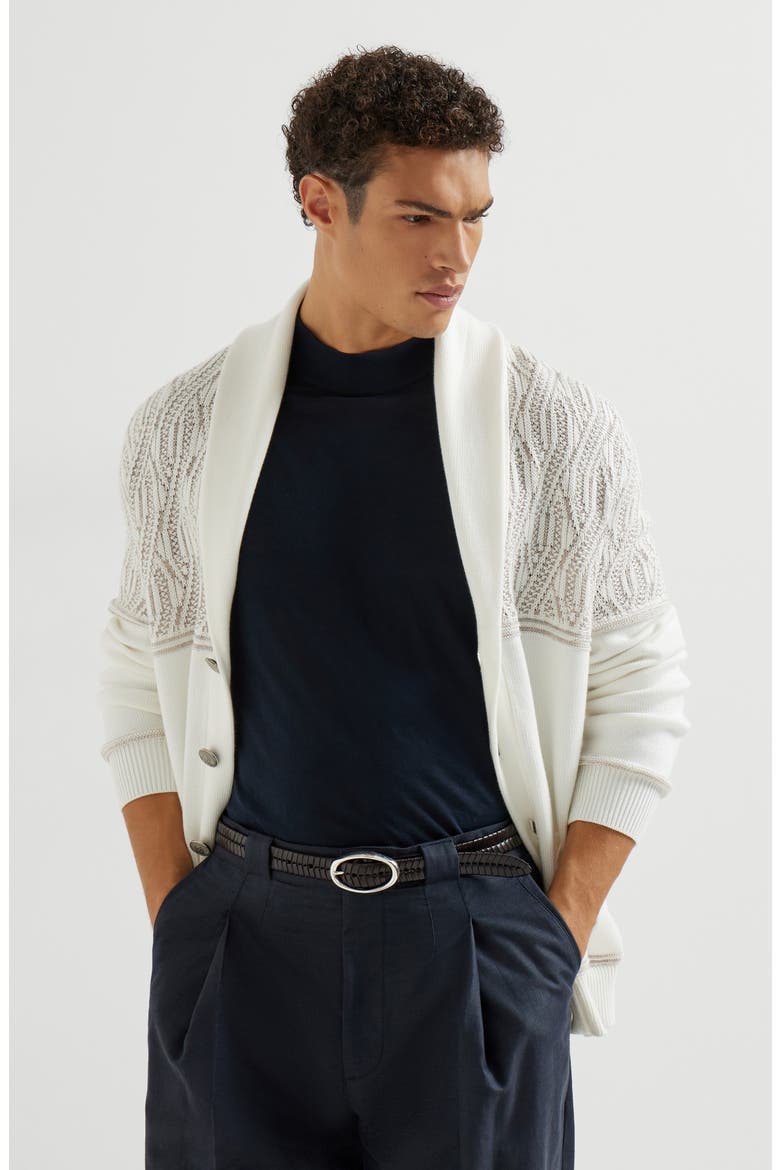 Jacquard cardigan, Alternate, color, Panama