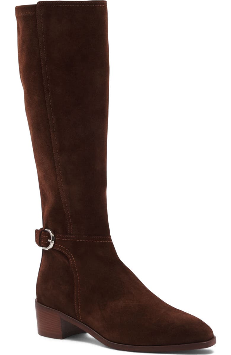 Aquatalia Roksana Weatherproof Knee High Boot, Main, color, Brandy Suede