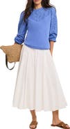 MINT VELVET Cotton Blend Broderie Sweatshirt