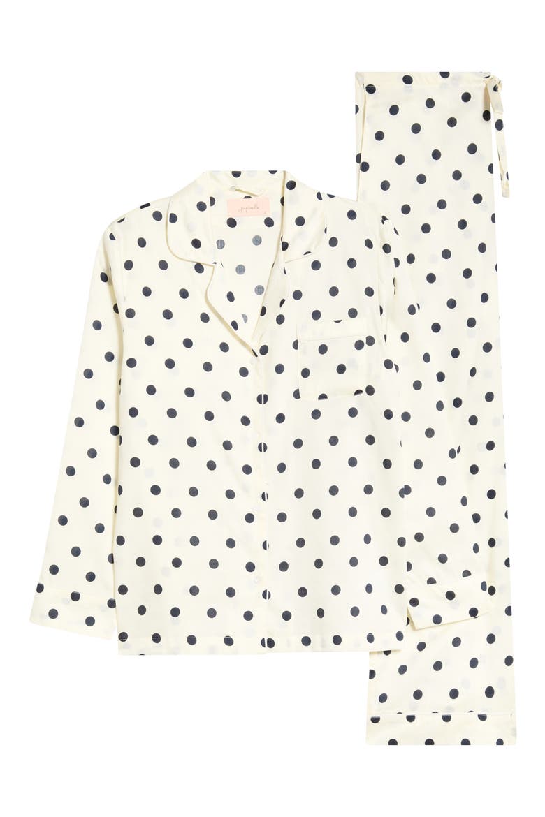 Spot Pajamas, Alternate, color, CREAM/ DEEP NAVY LARGE SPOT