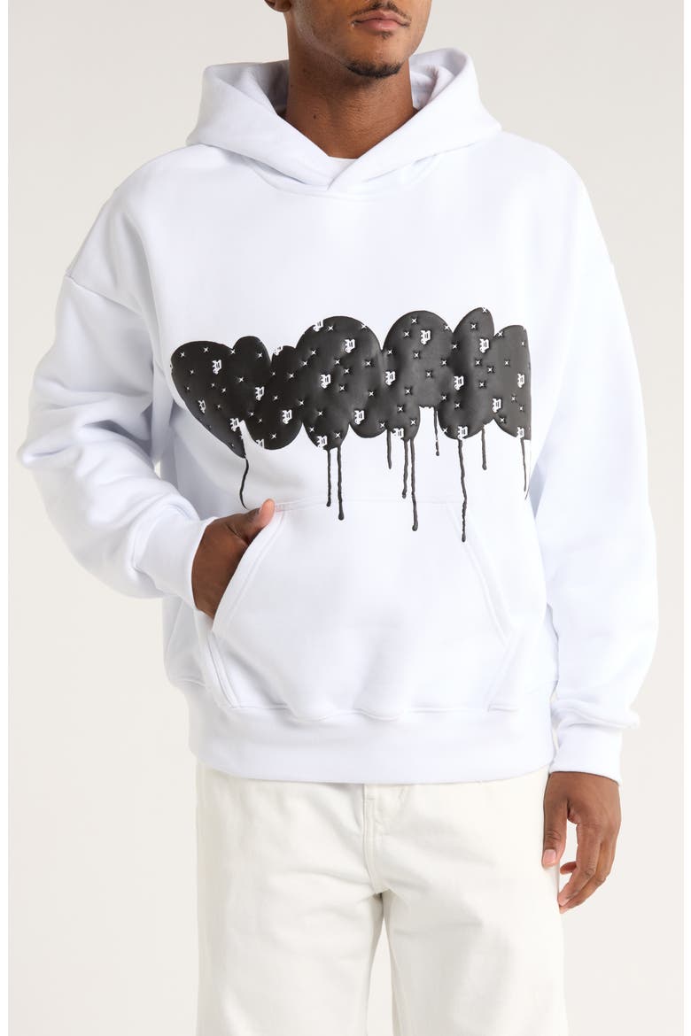 Heavyweight Graphic Hoodie, Main, color, WHITE