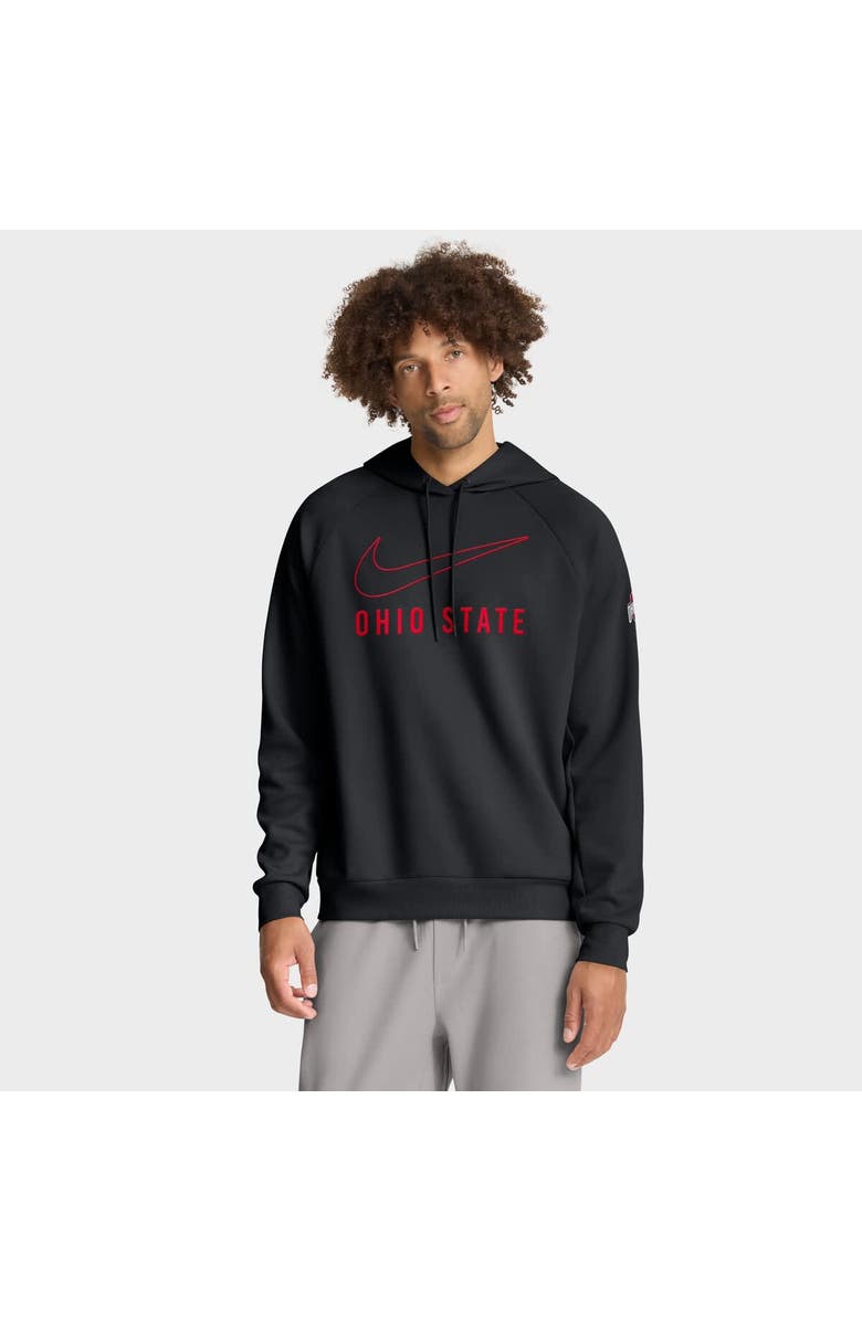 Nike Men's Nike Black Ohio State Buckeyes Premium Raglan Dri-FIT Hoodie, Main, color, Black