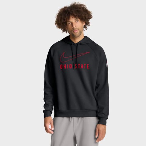 Men's Nike Black Ohio State Buckeyes Premium Raglan Dri-FIT Hoodie