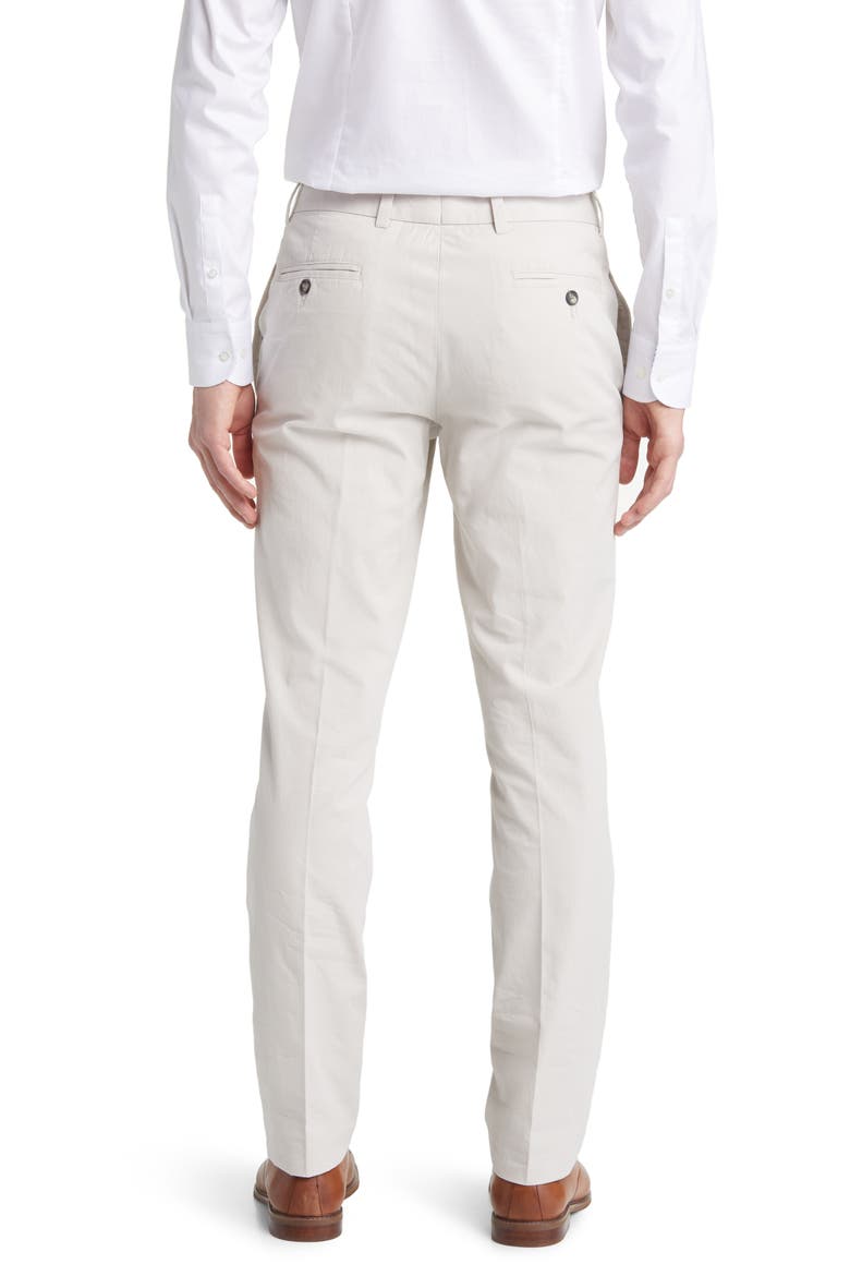 Trim Fit Cotton Poplin Dress Pants, Alternate, color, STONE