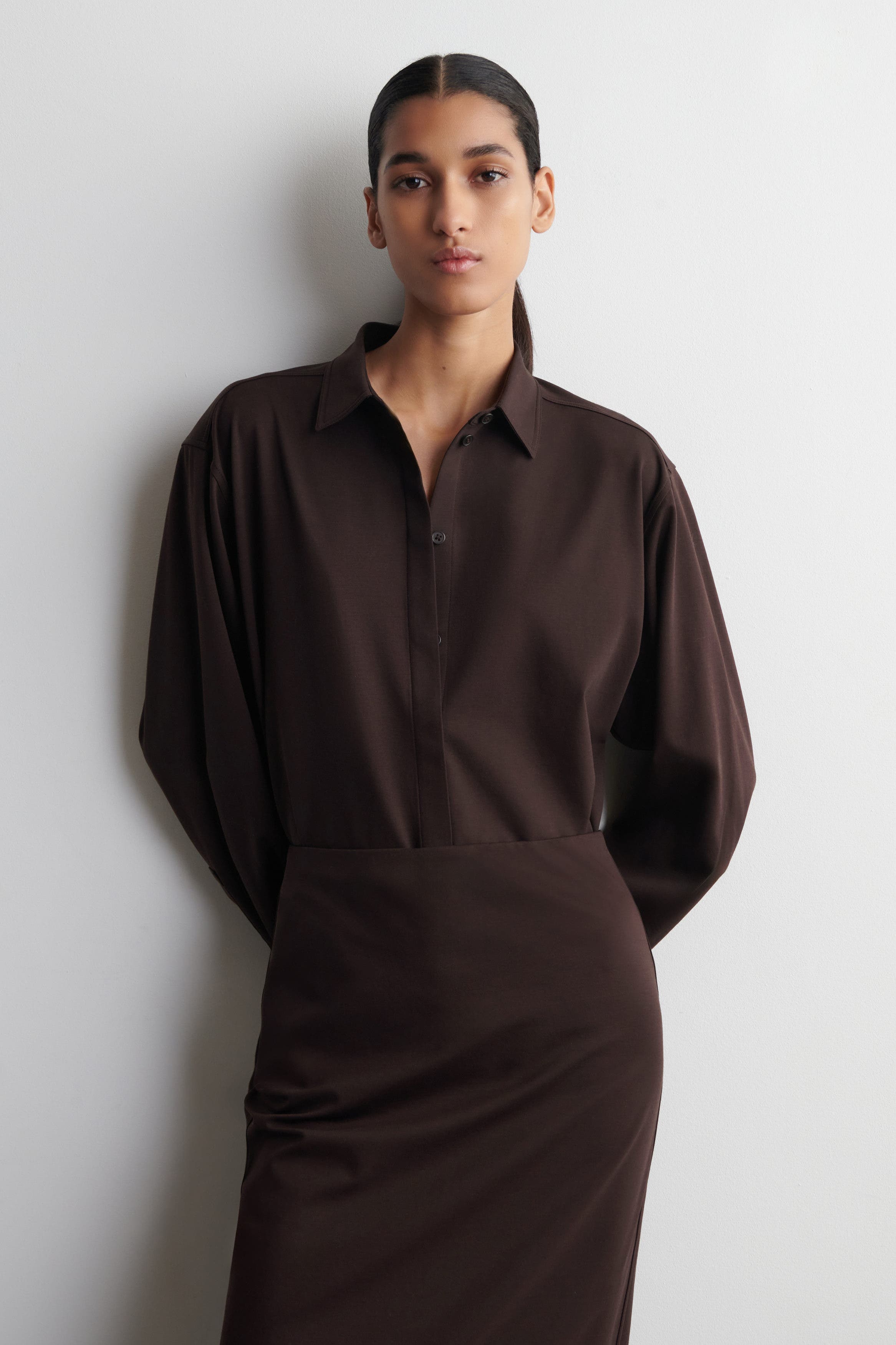 Jersey Midi Pencil Skirt - image 2