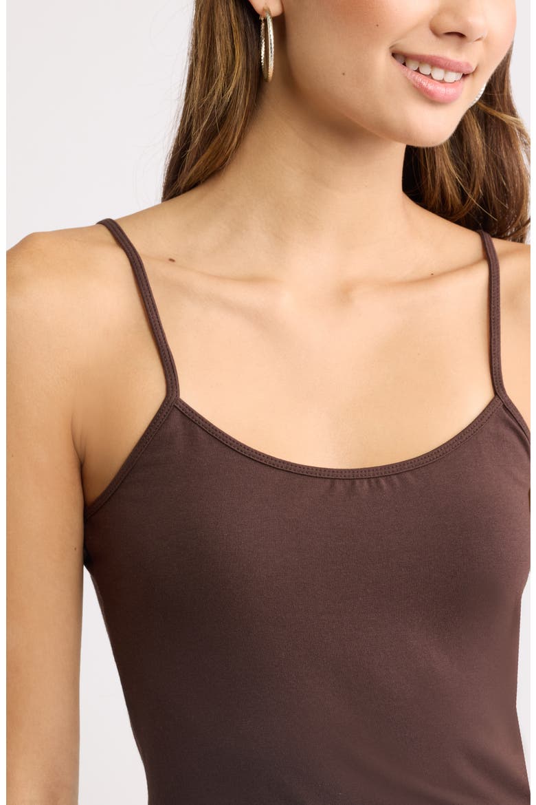 Core Stretch Cotton Camisole, Alternate, color, BROWN COFFEE