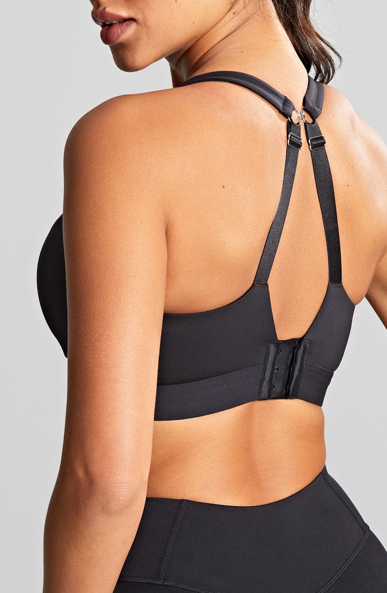 Panache Endurance Underwire V-Neck Unlined Sports Bra, Alternate, color, Black