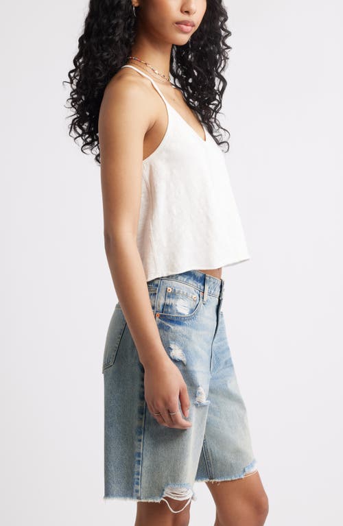 Bp. Racerback Crop Cotton Tank Top In White