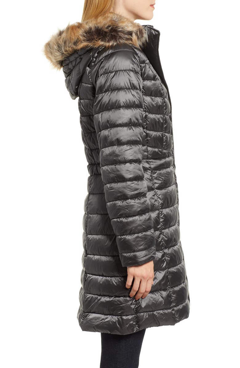 Barbour Berneray Faux Fur Trim Quilted Jacket, Alternate, color, 