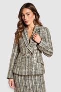 Coast Sequin Tweed Fitted Blazer