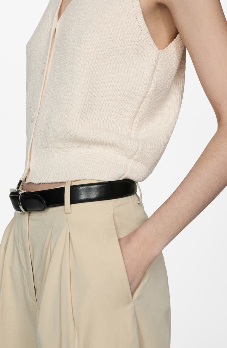 MANGO V-Neck Cotton Blend Sweater Vest, Alternate, color, 