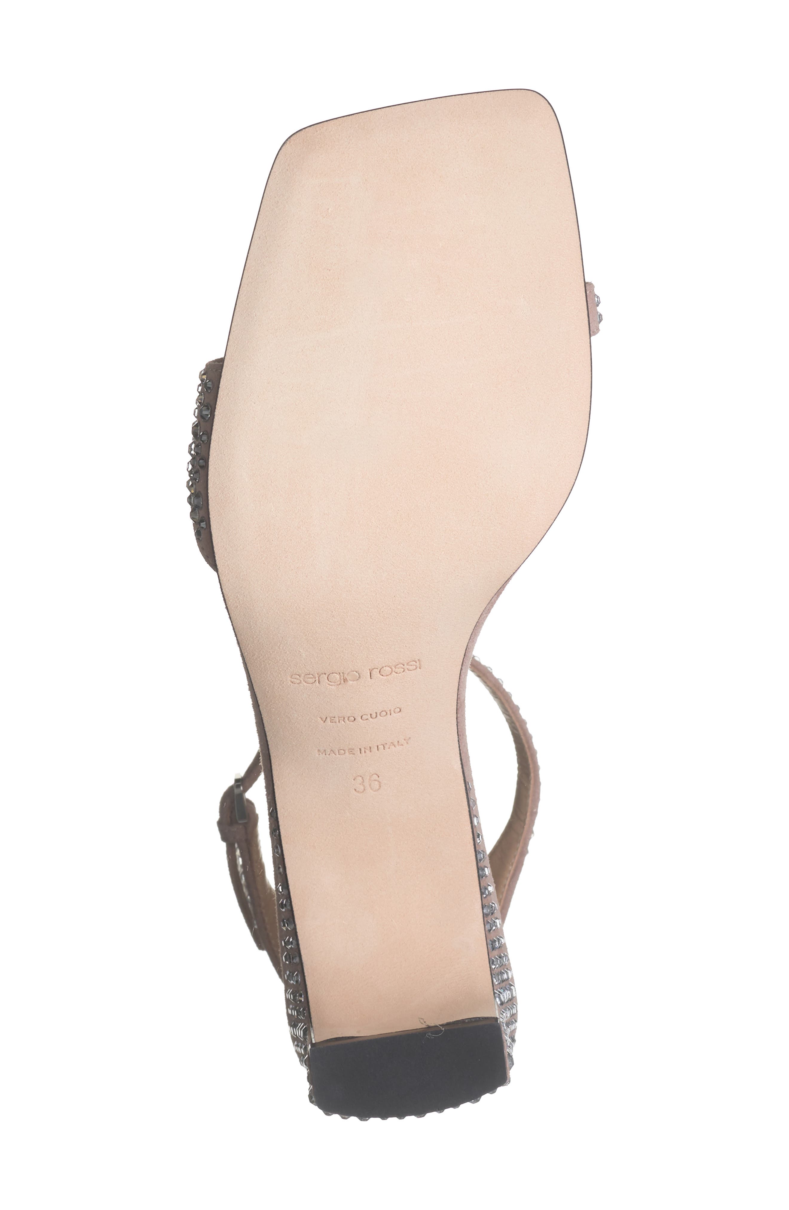 Sergio Rossi Kitten Heel Rhinstone Sandal, Alternate, color, 