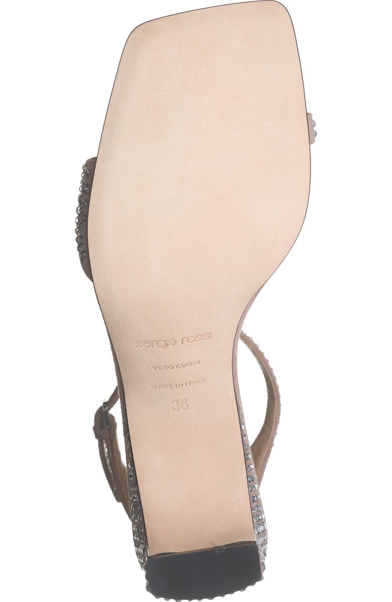 Sergio Rossi Kitten Heel Rhinstone Sandal, Alternate, color,