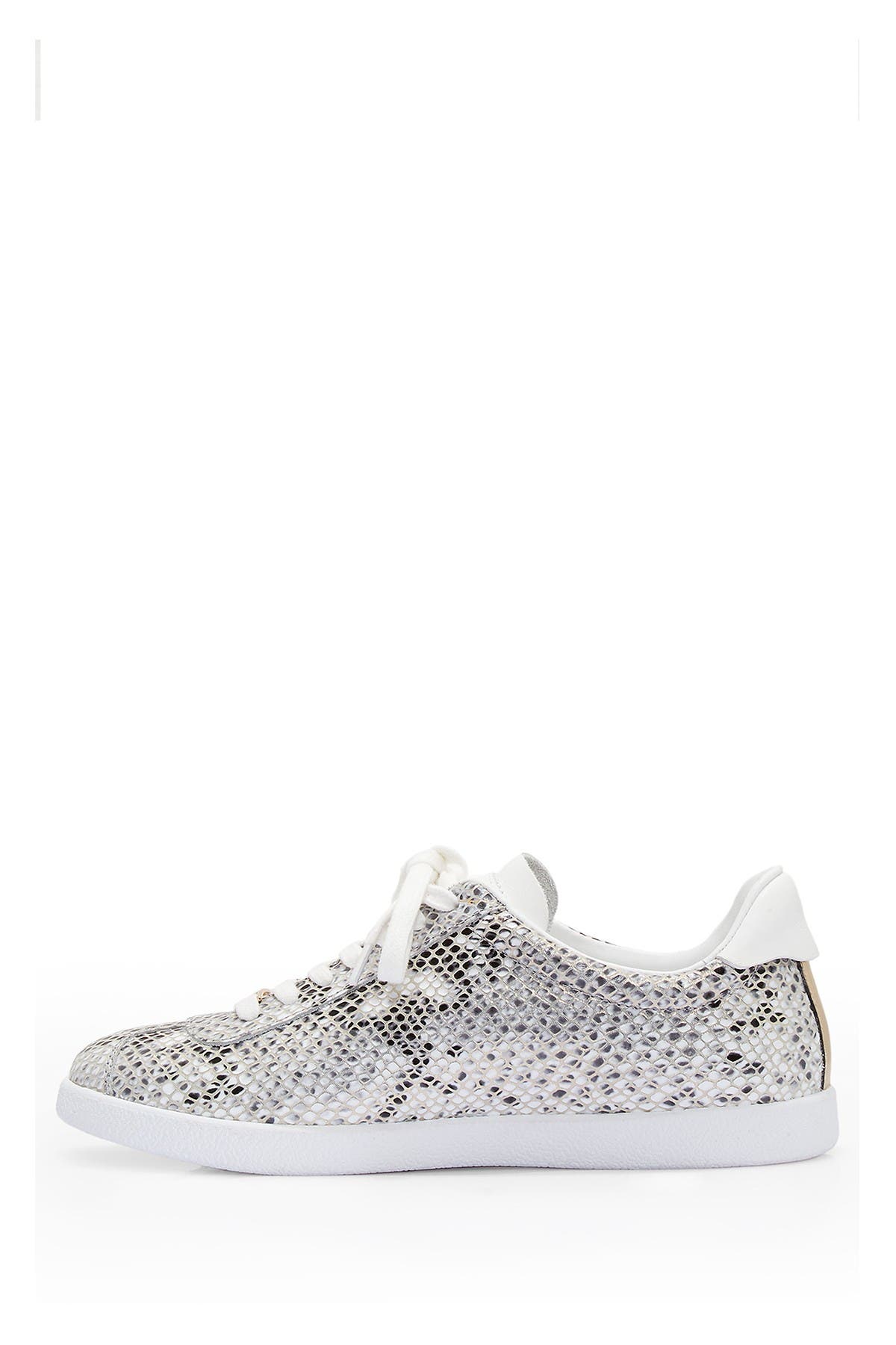 PAIGE Amy Snakeskin Embossed Sneaker, Alternate, color, 