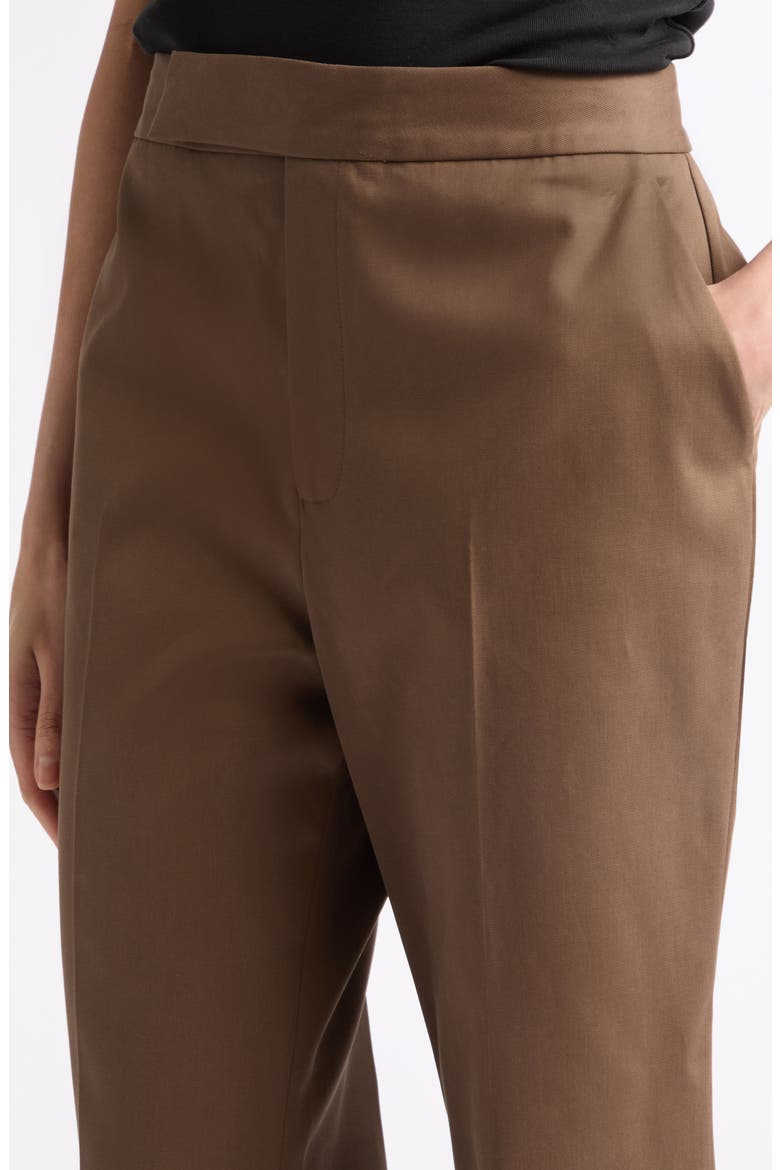 Sullivan Creased Flared Cotton Twill Pants, Alternate, color, MOCHA