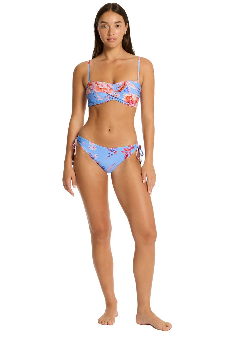 Indochine Twist Bandeau Bikini Top, Alternate, color, LIGHT BLUE