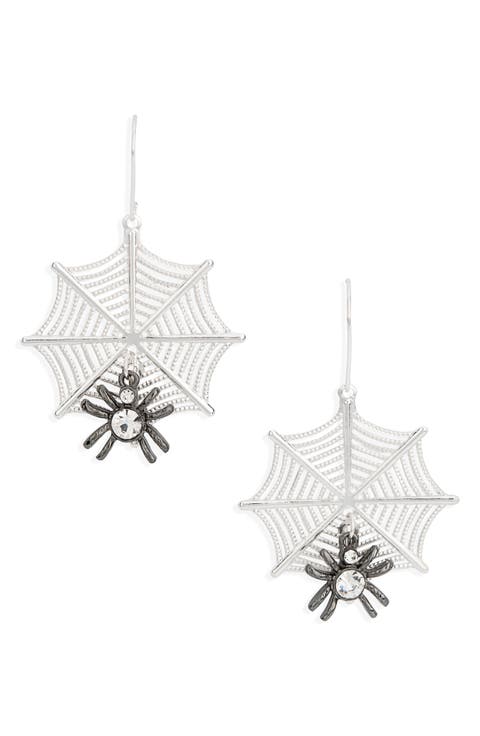 Spiderweb Drop Earrings