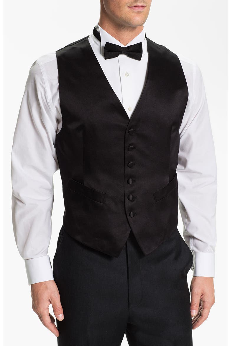 Silk Vest, Main, color, BLACK SATIN