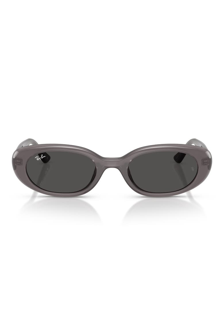 53mm Pillow Sunglasses, Main, color, TRANSPARENT DARK GREY
