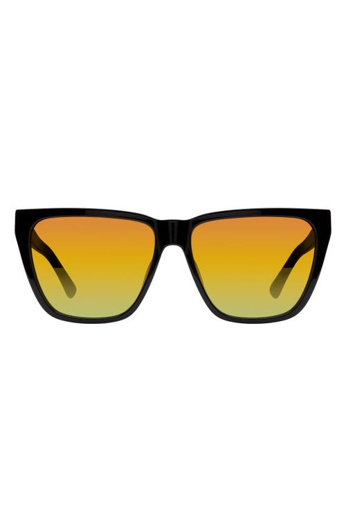 Kurt Geiger London 58mm Cat Eye Sunglasses In Black/rainbow Fl