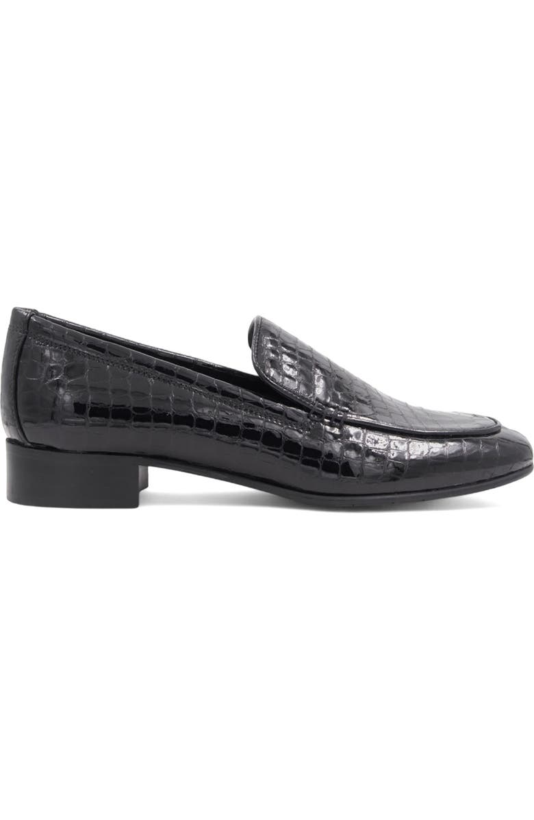 Aquatalia Sable Loafer, Alternate, color, Black/ Croc