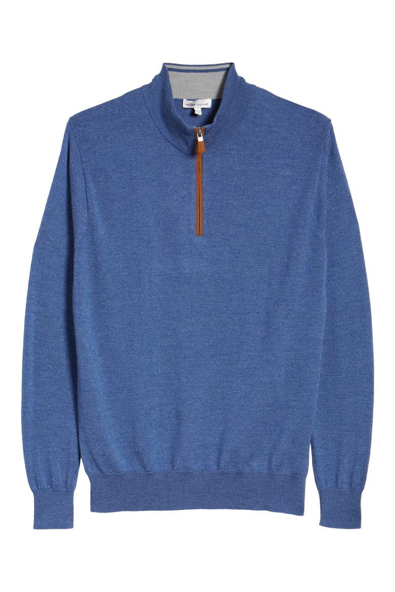 Crown Regular Fit Quarter Zip Pullover, Alternate, color, SAILOR BLUE
