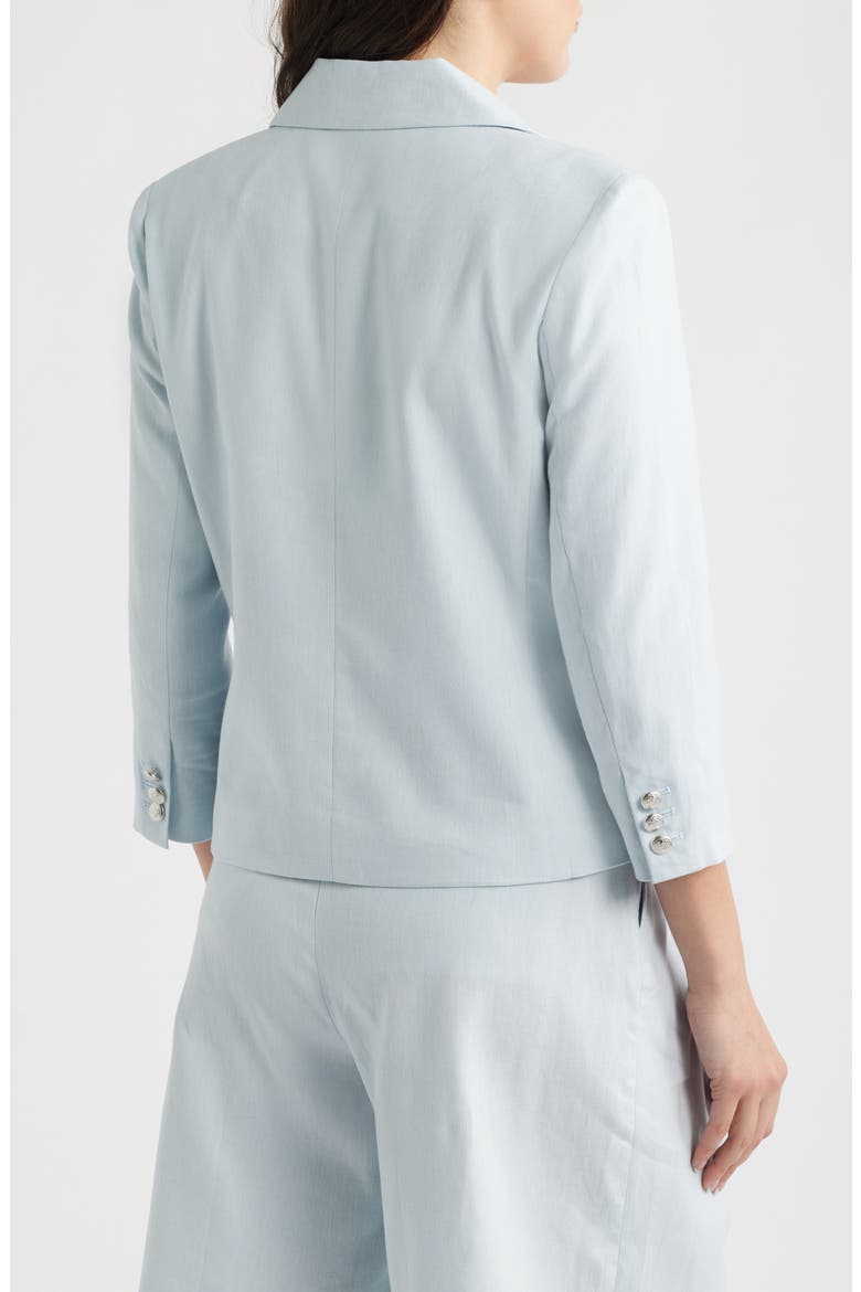Double Breasted Crop Blazer, Alternate, color, AIRY BLUE