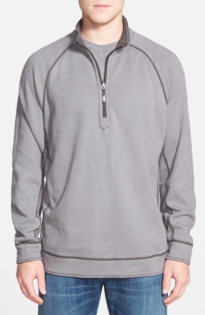 Tommy Bahama 'Slubtropics' Reversible Quarter Zip Pullover, Alternate, color,