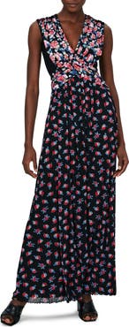 Diane von Furstenberg Marika Mixed Florals Mesh Dress