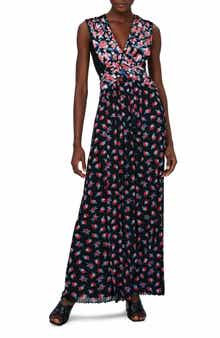 Marika Mixed Florals Mesh Dress