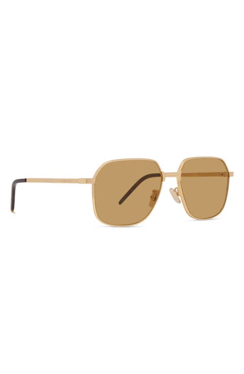 Givenchy Gv One 56mm Square Sunglasses In Gold