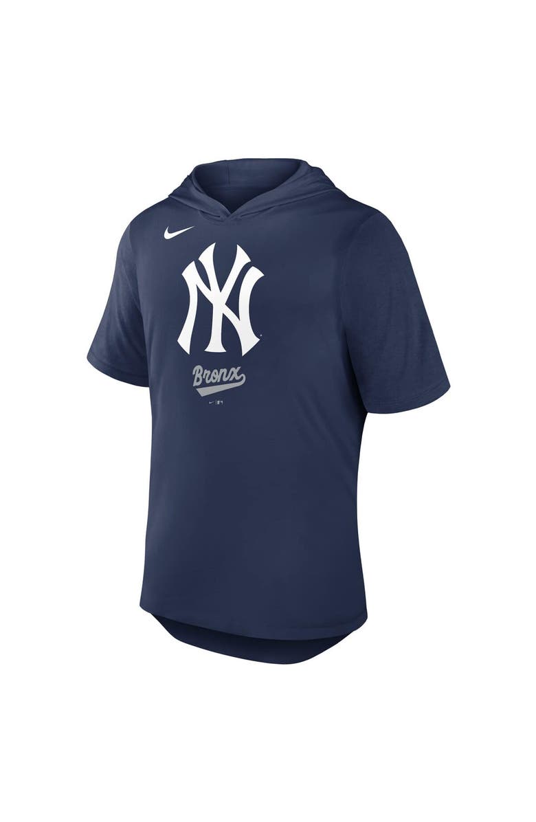 Nike Men's Nike Navy New York Yankees Tri-Blend Hoodie T-Shirt, Alternate, color, Navy