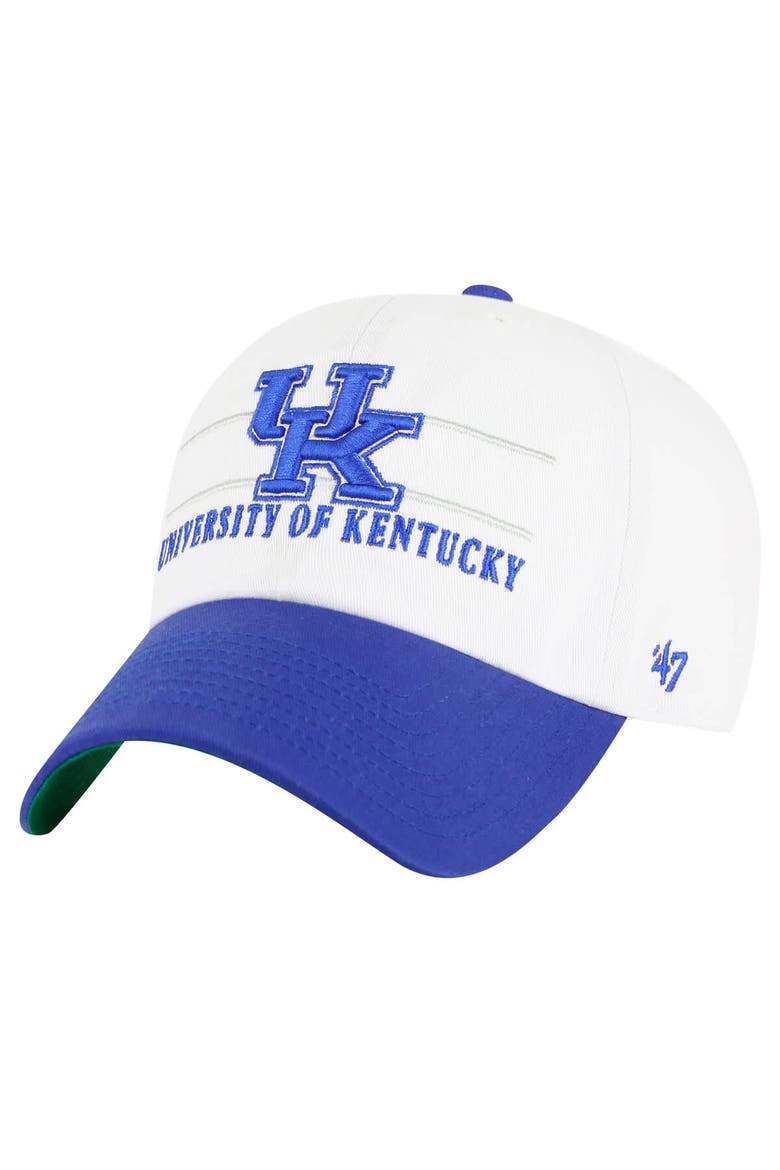 Men's '47 White Kentucky Wildcats Gridiron Clean Up Adjustable Hat, Main, color, White