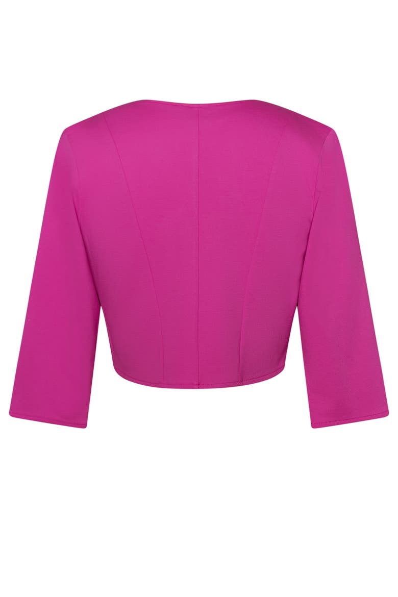 Freya Cropped Bolero Jacket, Alternate, color, Fuchsia Pink