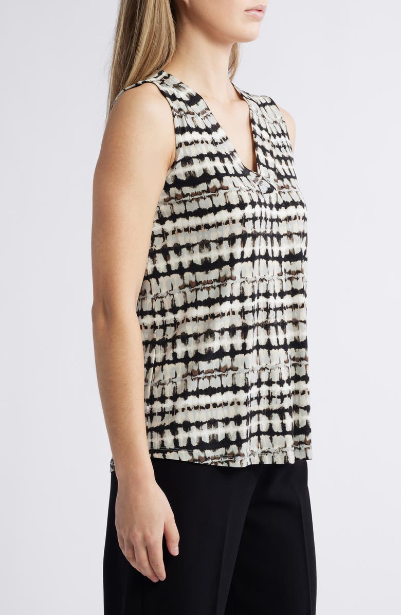 Anne Klein Abstract Print Pleat Front Shell, Alternate, color, 