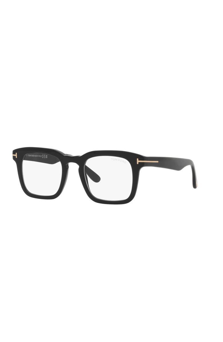TOM FORD 50mm Square optical glasses, Main, color, Black