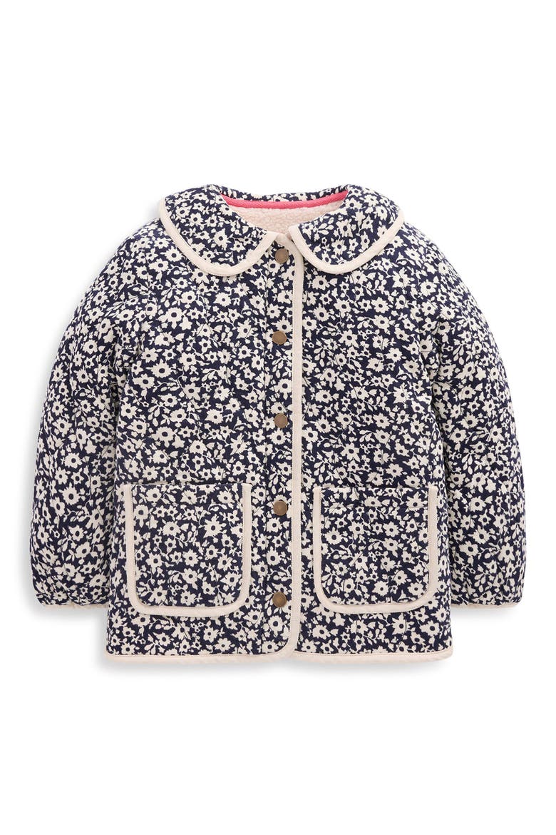 Kids' Quilted Corduroy Jacket, Main, color, NAVY FLORAL