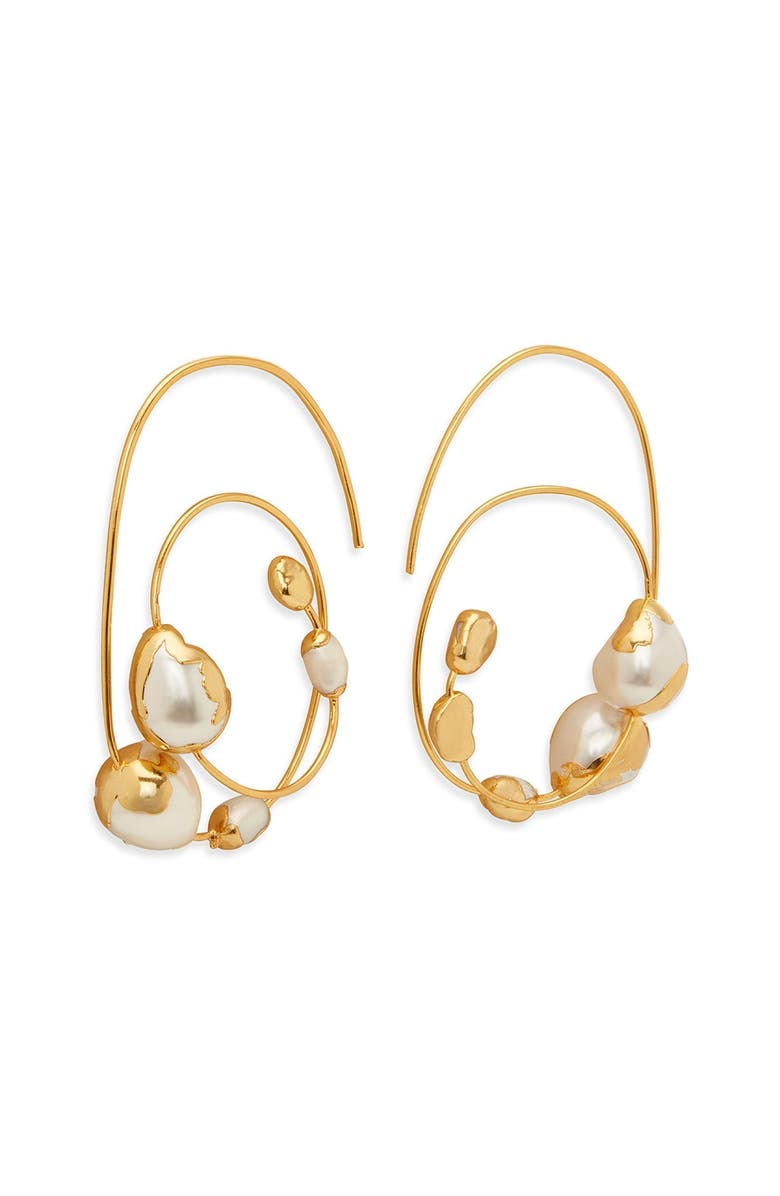 Dhwani Bhansal ZURI HOOPS, Alternate, color, Gold Plated