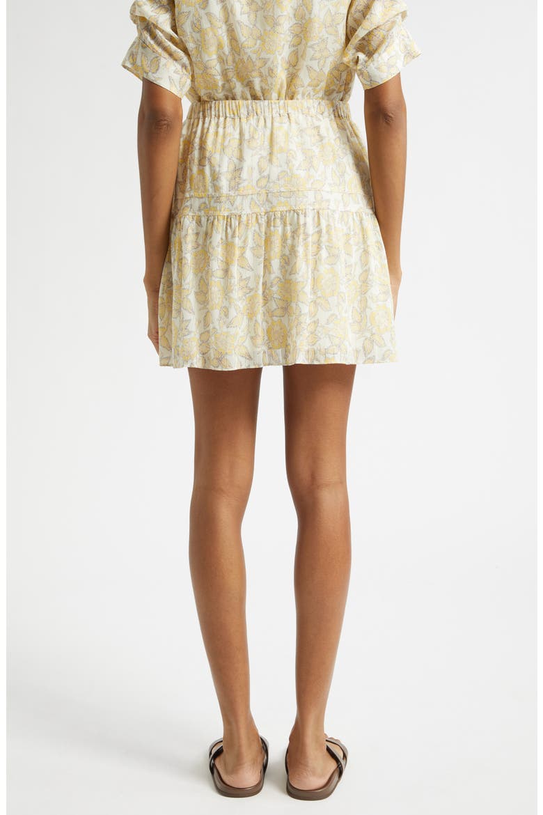 Thalina Voile Miniskirt, Alternate, color, VALIASE YELLOW FLORAL