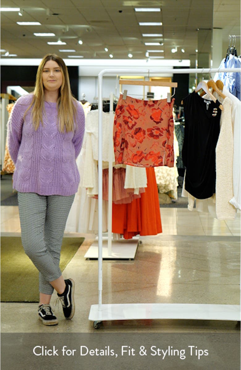 Floral Front Slit Miniskirt, sales video thumbnail