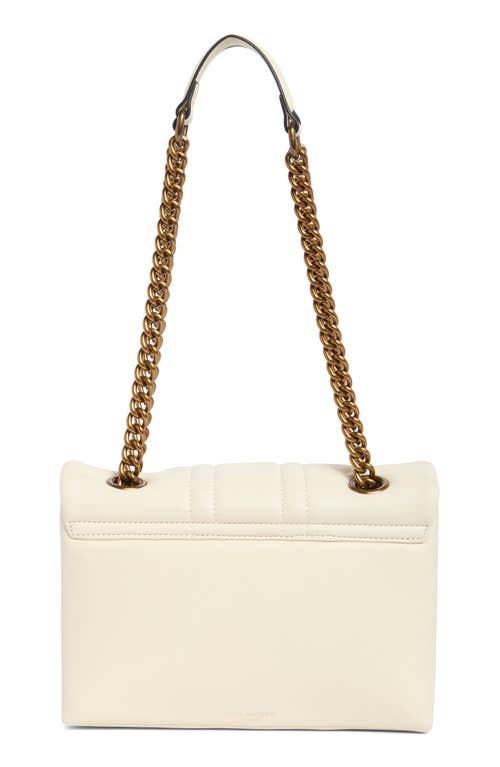 Kurt Geiger London Kensington Quilted Leather Shoulder Bag In Natural