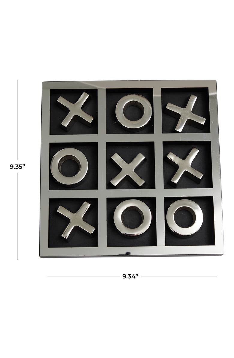 VIVIAN LUNE HOME Silvertone Aluminum Contemporary Game Set, Alternate, color, 