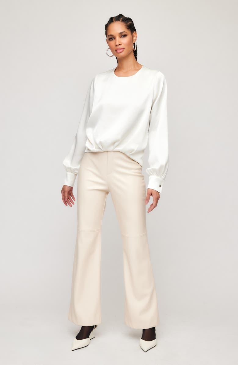 FIFTEEN TWENTY Long Sleeve Blouson Satin Top, Alternate, color, 