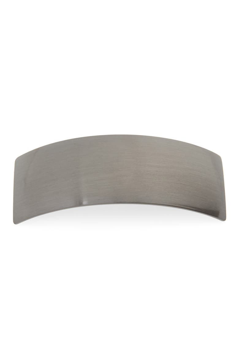 Volume Brushed Metal Barrette, Main, color, BRUSHED GUNMETAL