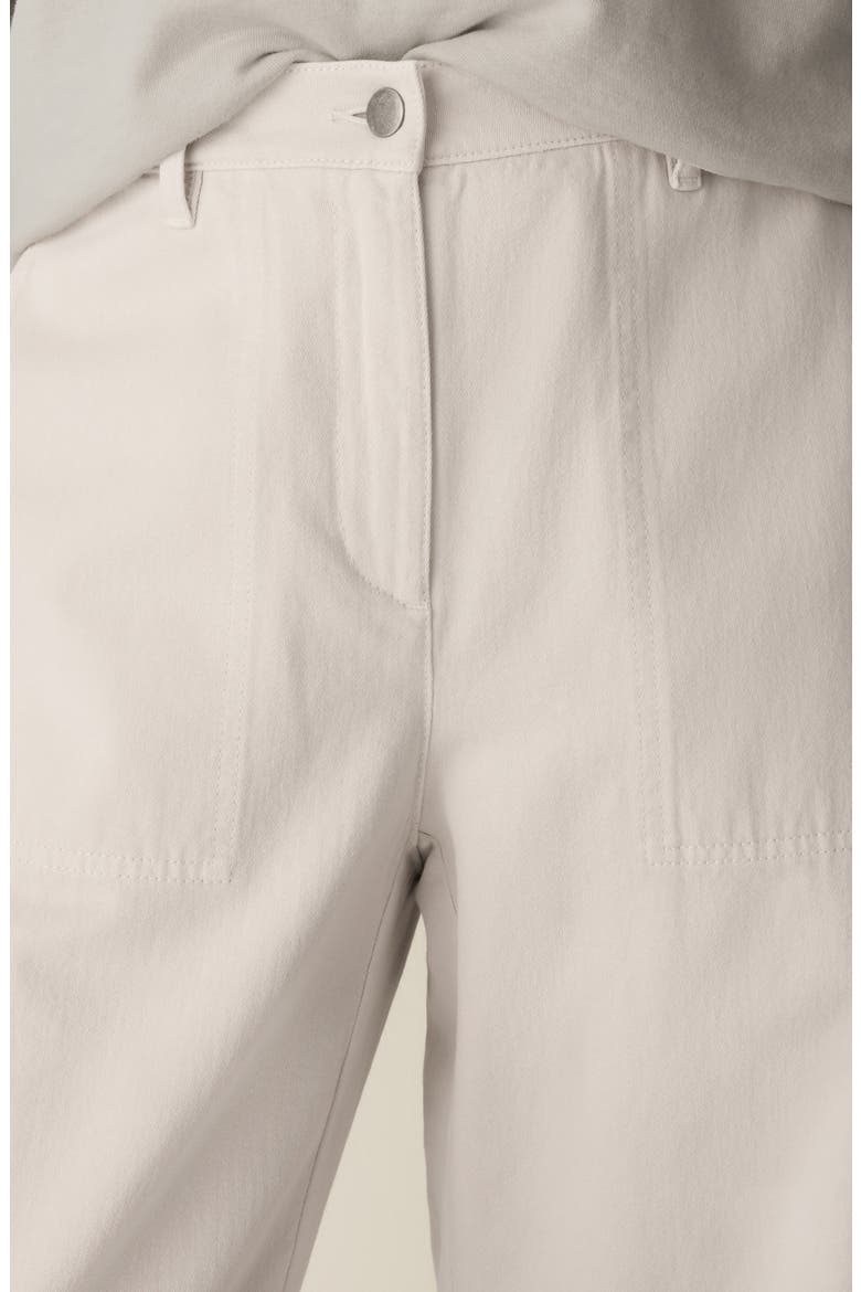 High Waist Wide Leg Organic Cotton Pants, Alternate, color, PALE STRIPE