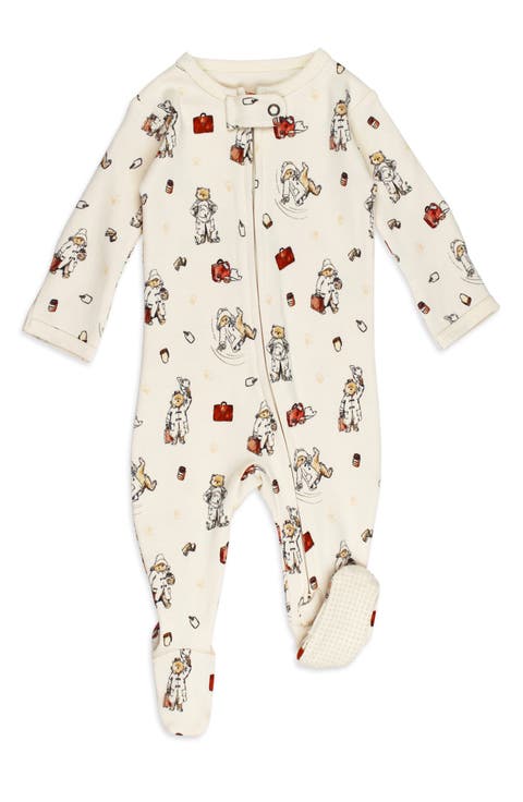 x Paddington Fitted One-Piece Organic Cotton Footie Pajamas (Baby)