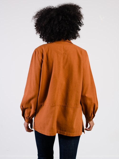 Able Phyllis Utility Shacket In Mocha Bisque