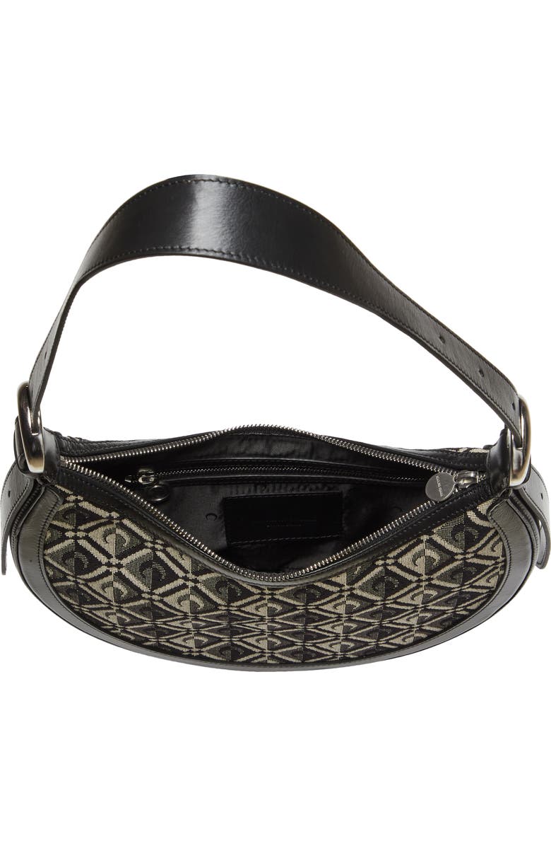 Marine Serre Crescent Moon Diamant Jacquard Shoulder Bag, Alternate, color,